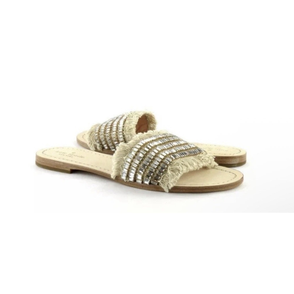 Kate Spade New York Solaina Slide Natural With Embellishments Size 7.5